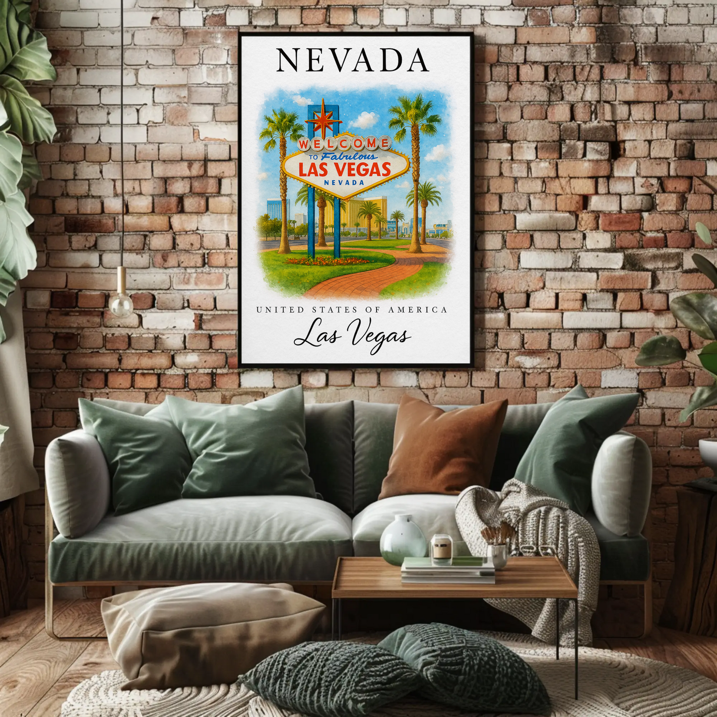 Nevada, Las Vegas Signature Series Vintage Travel Poster