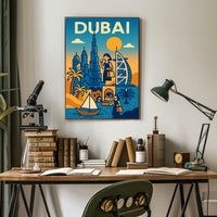 Discover Dubai Description Experience the vibrant blend of tradition Poster