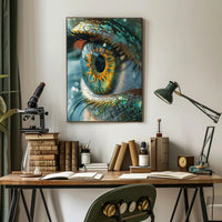 Mesmerizing Photorealistic Eye Poster with Vibrant Colors PosterGoat