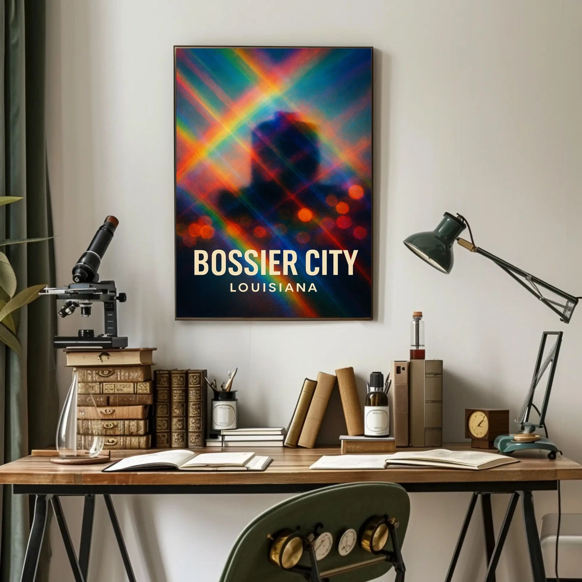 Bossier City Louisiana Scenic Minimalist Urban Life Poster