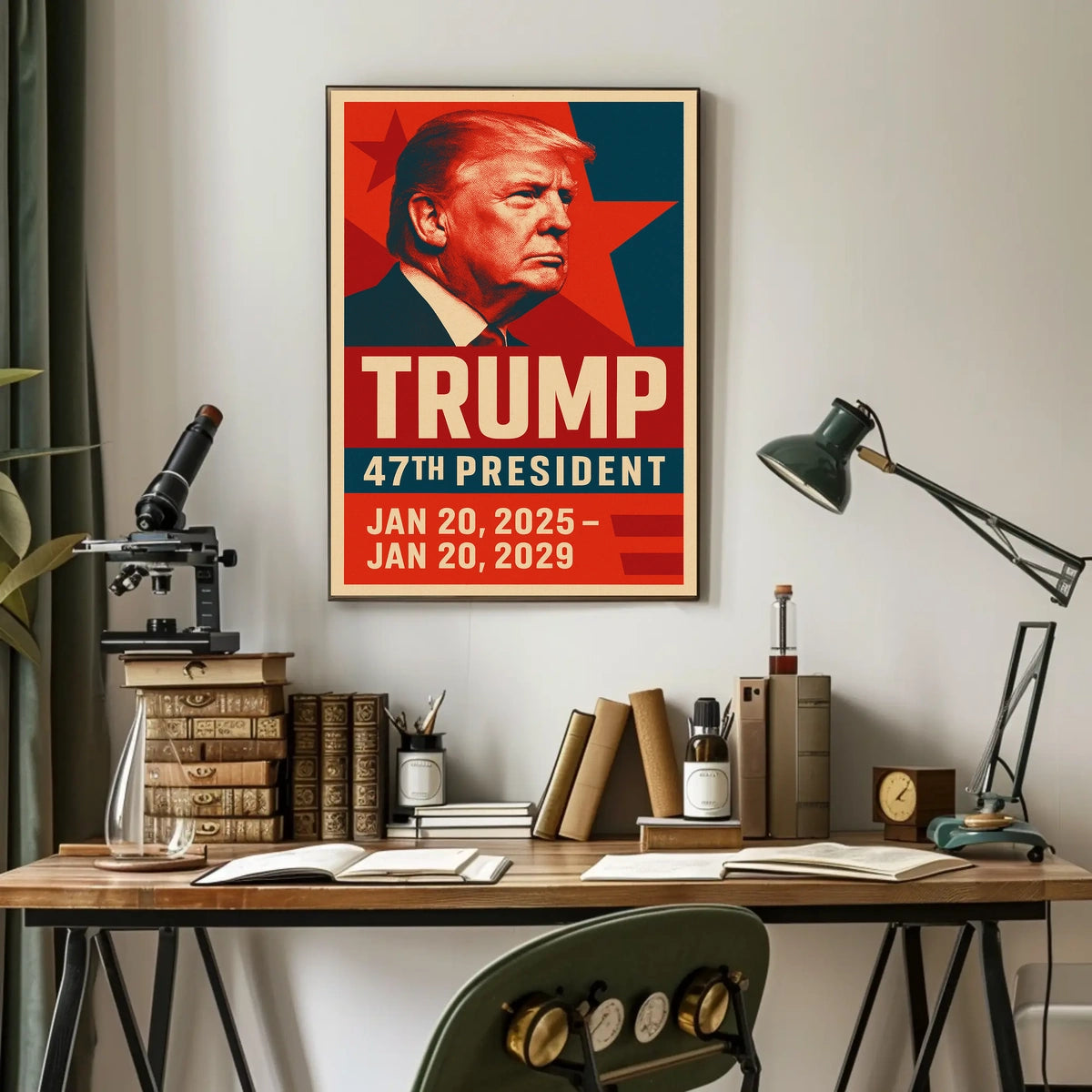 Trump Visionary Legacy Patriotic Pop Art Futurism Poster