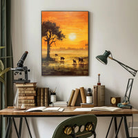 Sunset Serengeti Poster