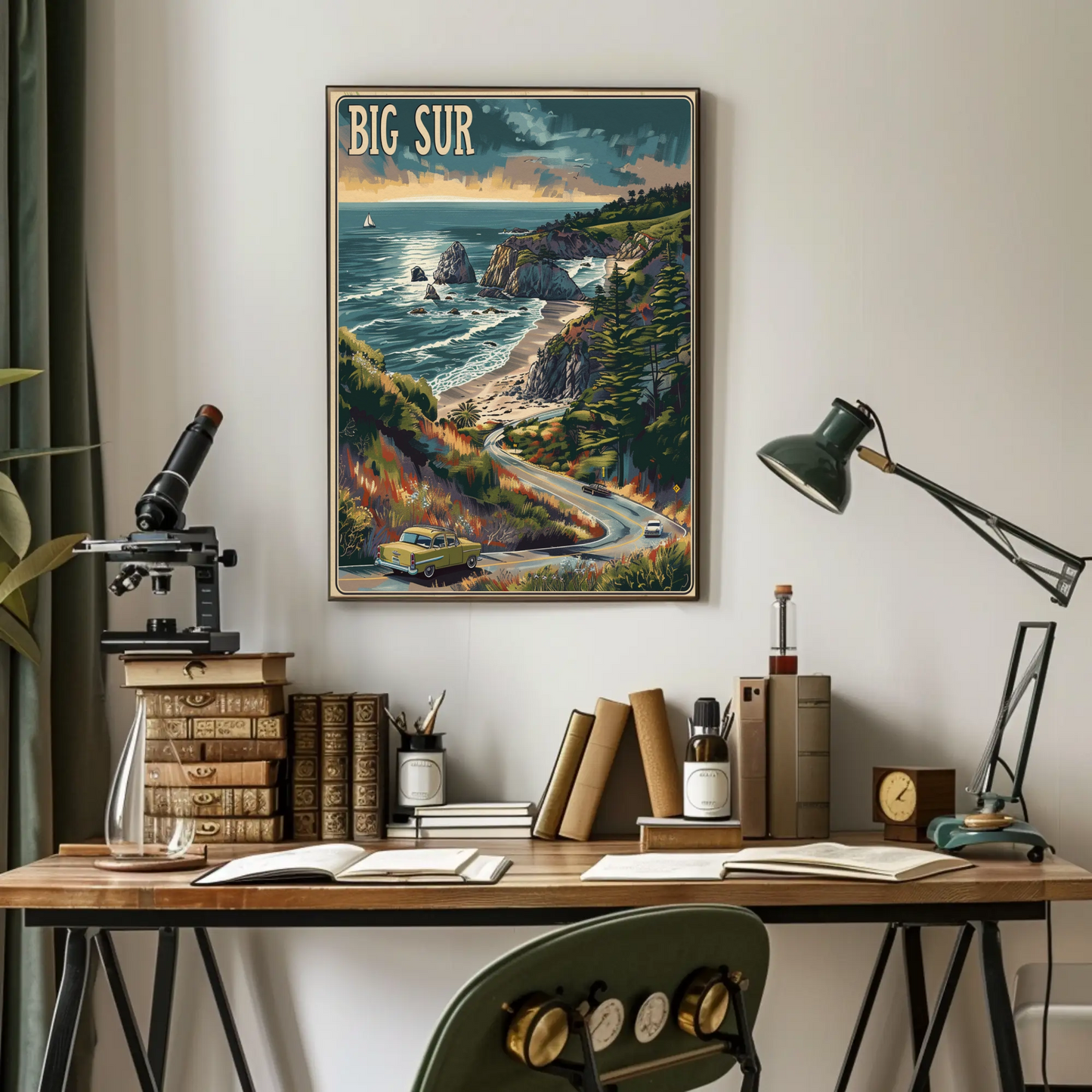 Big Sur Highway Coastal Drive Travel Poster