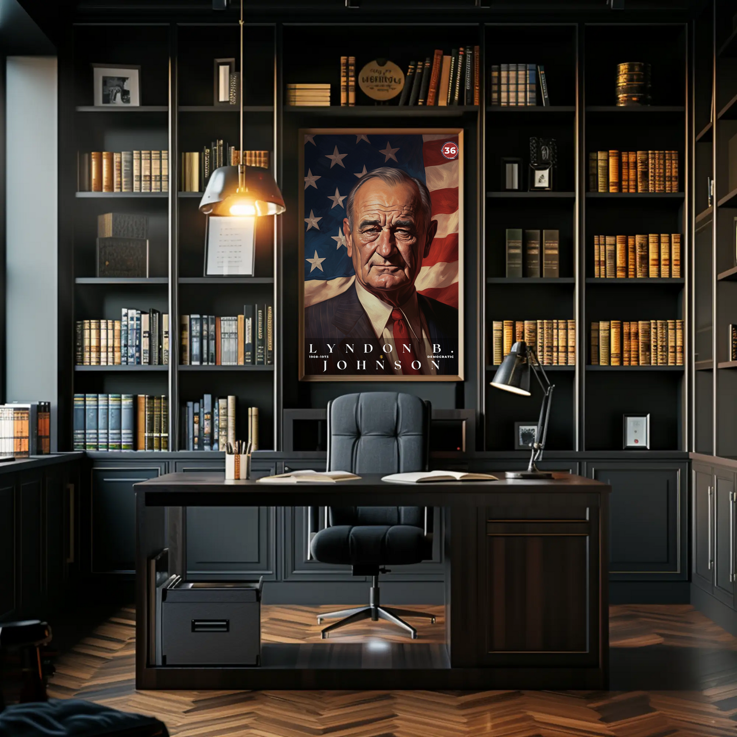 Lyndon Johnson 36th President Of The United States Portrait