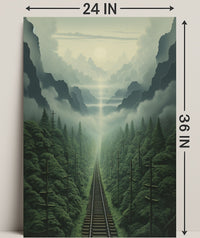 Journey Through The Misty Mountains Poster