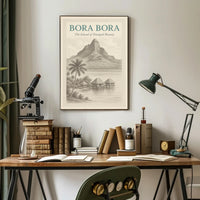 Bora Bora Vintage Travel Poster PosterGoat