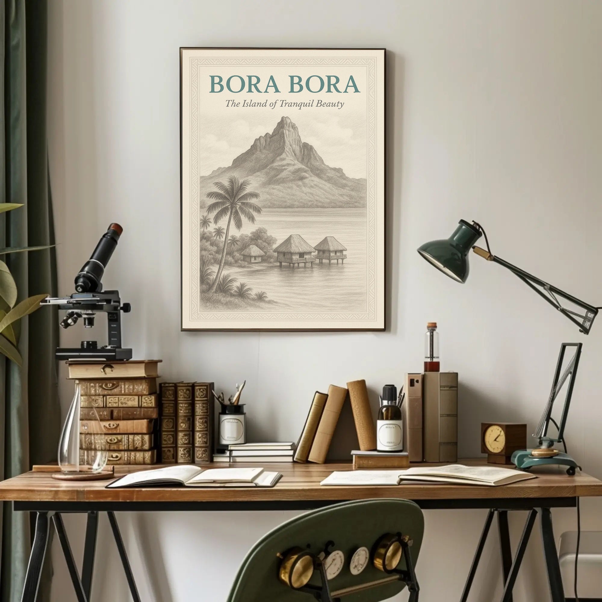 Bora Bora Vintage Travel Poster PosterGoat