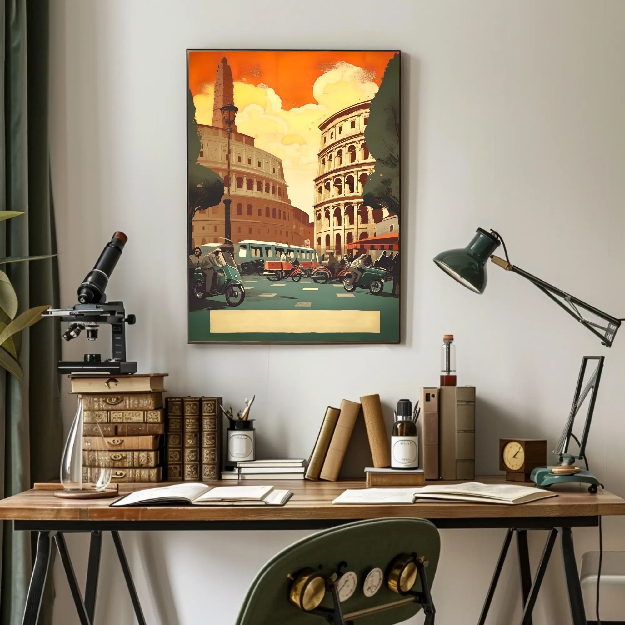 Vibrant Roman Streetscape Poster
