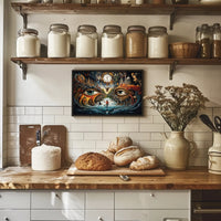 Explorative Imagination Surrealistic Urban Cityscape Artistic Poster