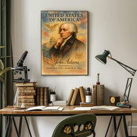 John Adams Early U.S. Presidency Historical Poster