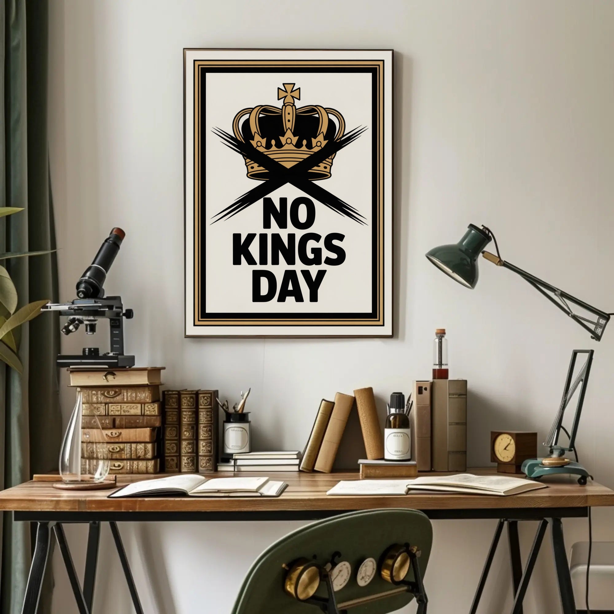 No Kings Day Anti-Monarchy Political or Propaganda Poster
