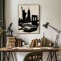 Iconic New York Silhouette Poster