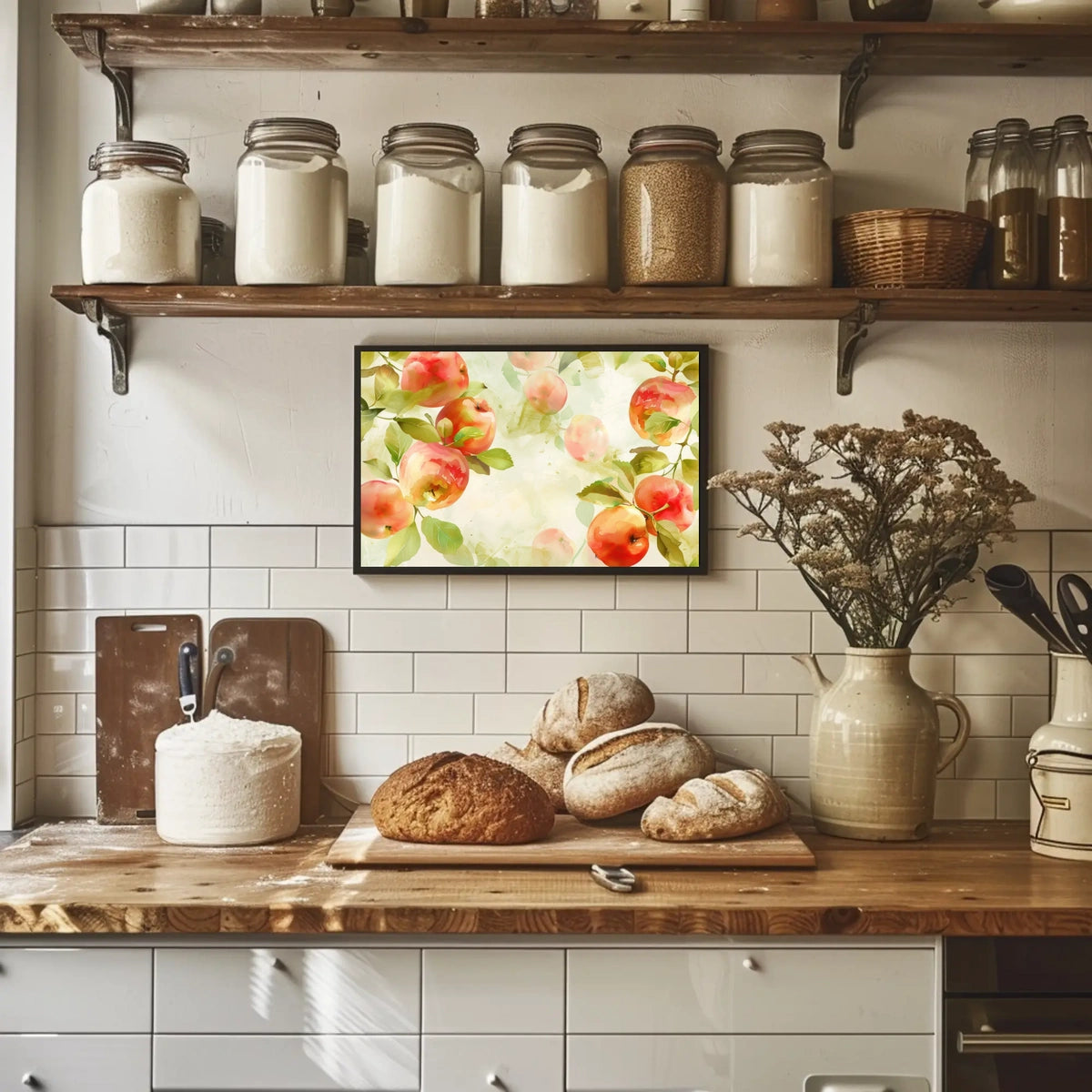 Watercolor Apples Poster