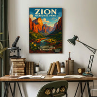 Zion National Park Poster Breathtaking Wall Art For Home