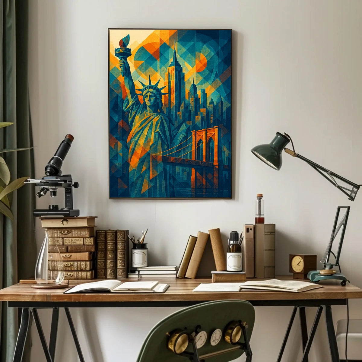 New York City Architecture Poster Abstract Wall Art