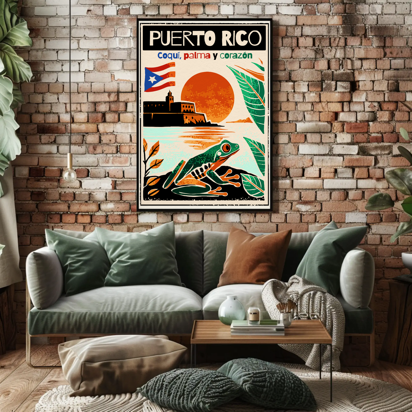 Vintage Poster Puerto Rico Coqui