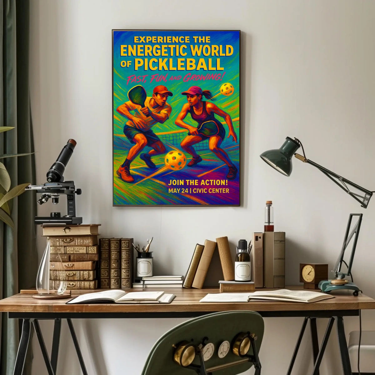 Experience the Energetic World of Pickleball Poster