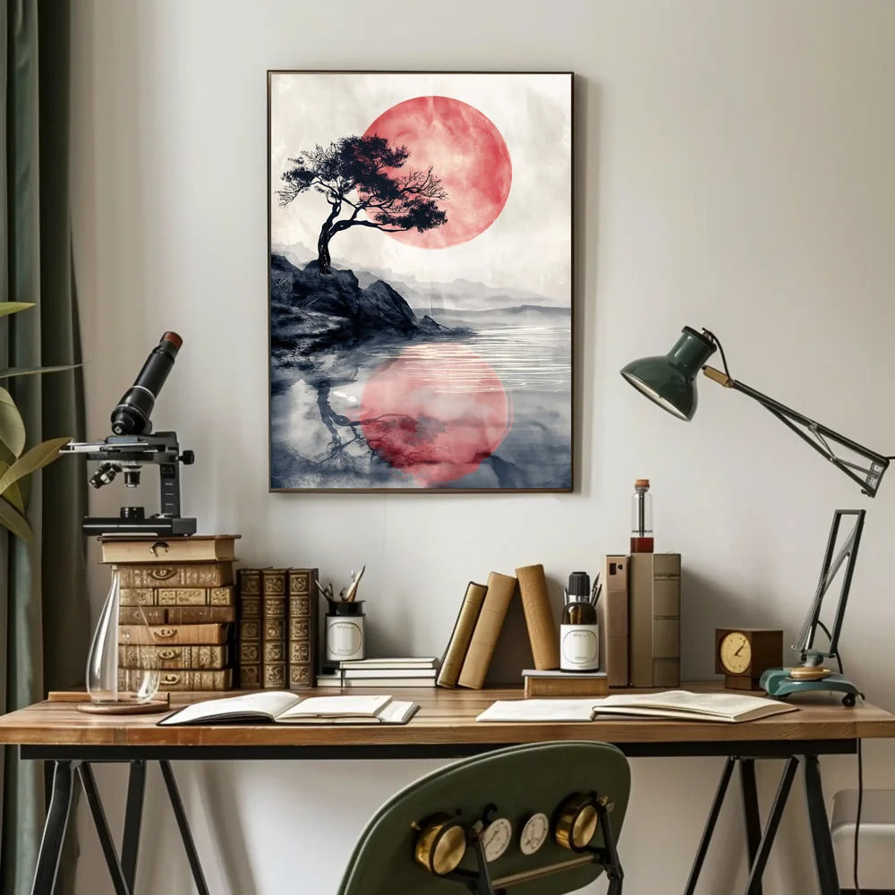 Vintage Car and Landmark Art Deco Poster