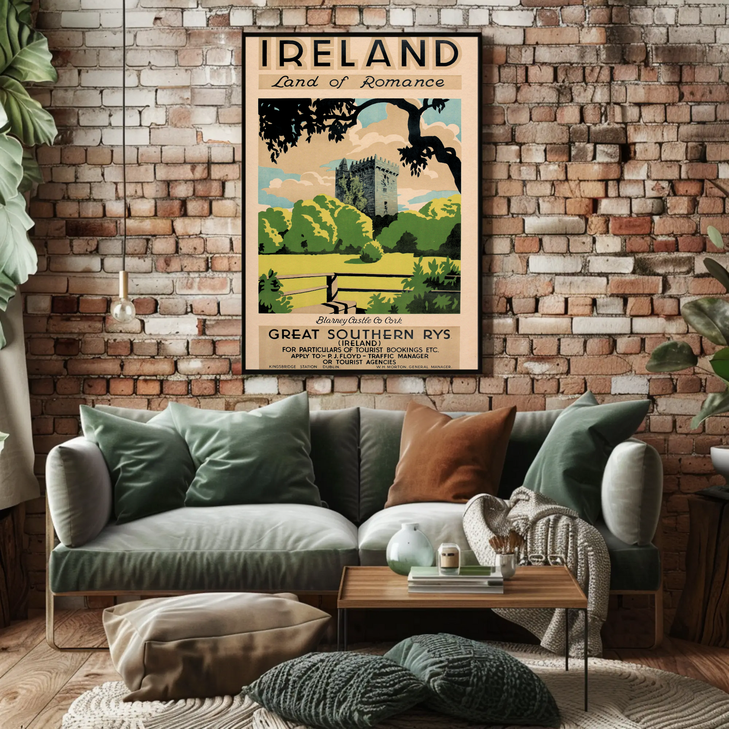 Ireland - Land of Romance Vintage Travel Poster