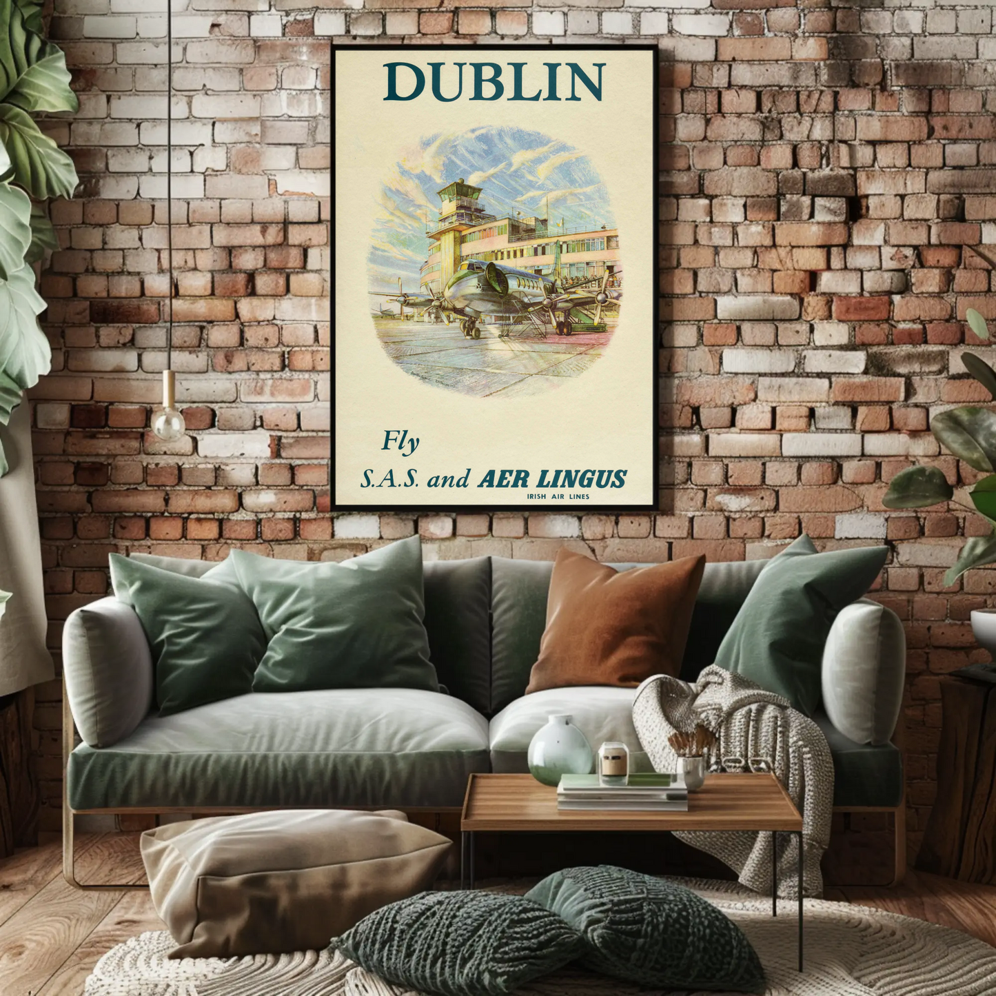 Vintage Poster - Dublin Aer Lingus Airport