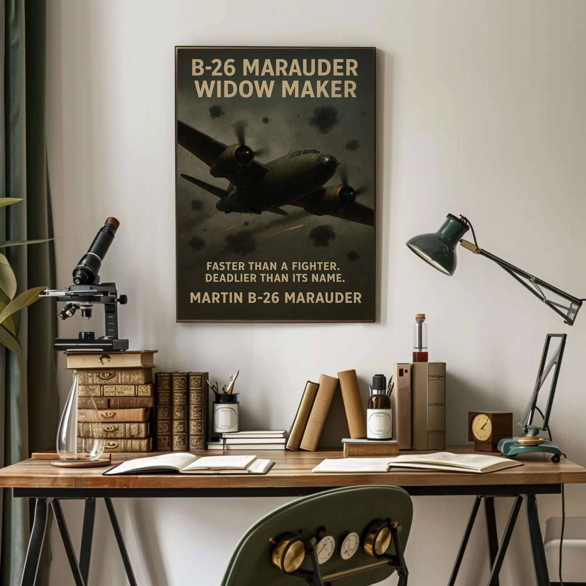 B-26 Marauder WWII Aircraft Tribute WWII Poster