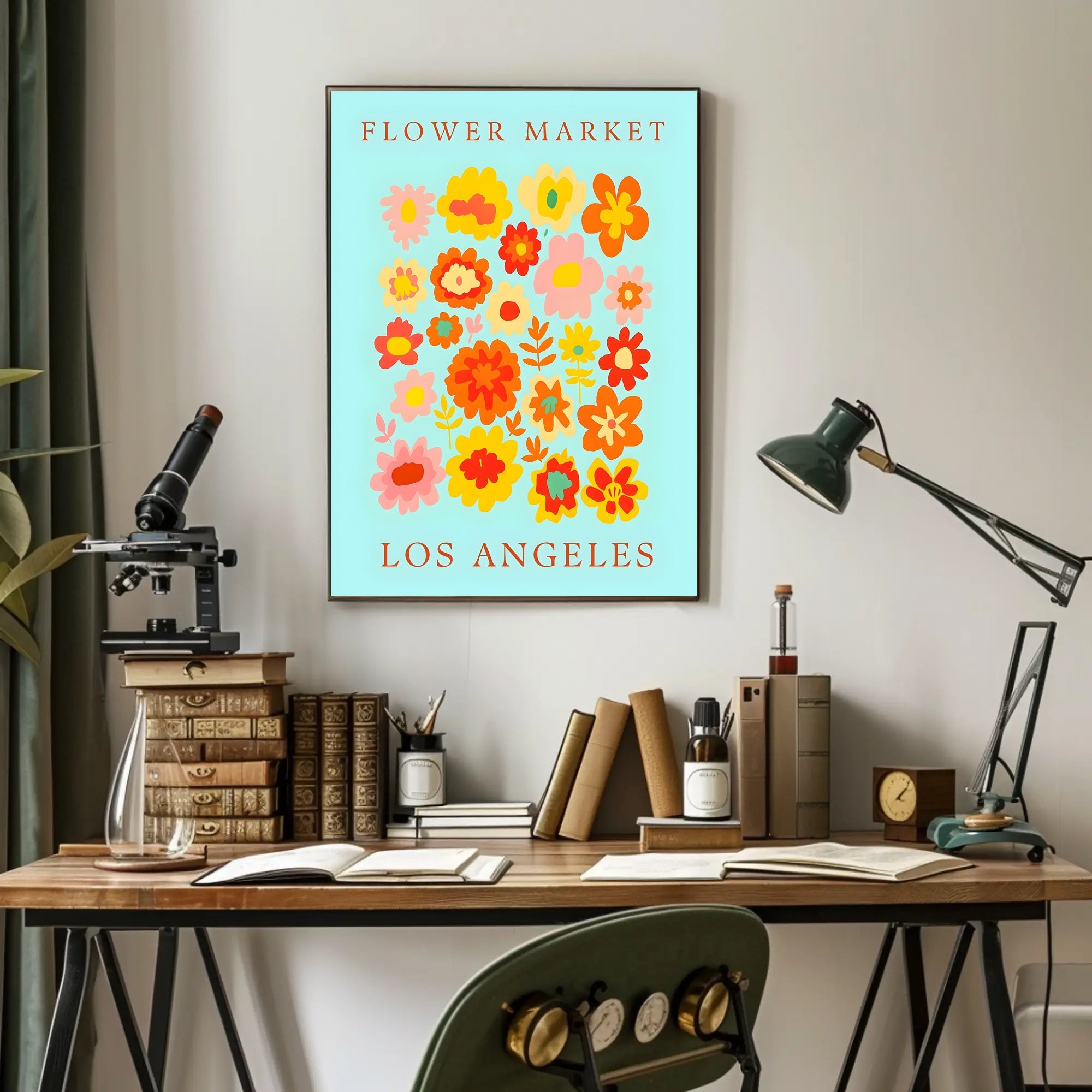 Los Angeles Flower Market Poster