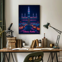 Vienna Christmas Market Vintage Cozy Poster