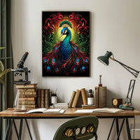Majestic Peacock Art Poster
