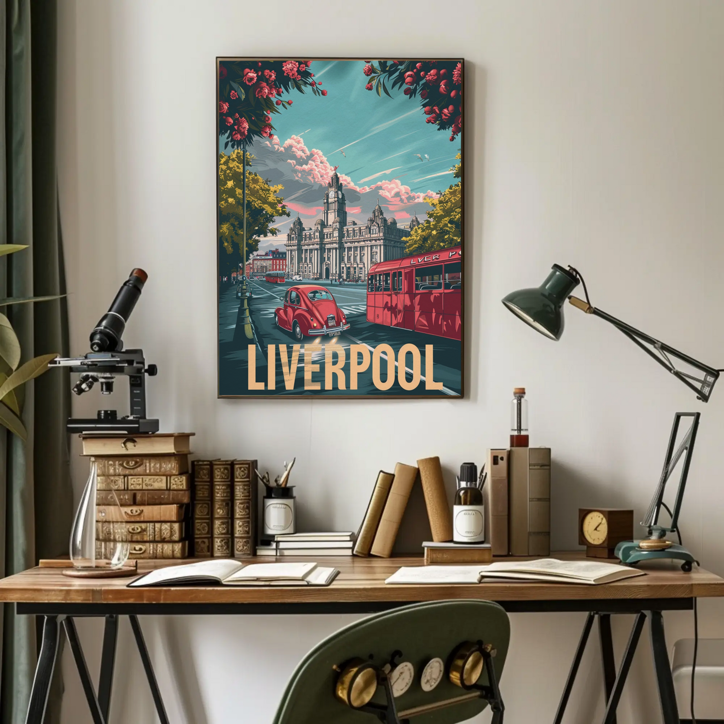 Liverpool Iconic Skyline Travel Poster