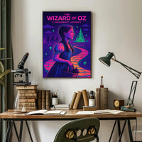 Vaporwave Wizard of Oz Fantasy or Mythology Poster PosterGoat