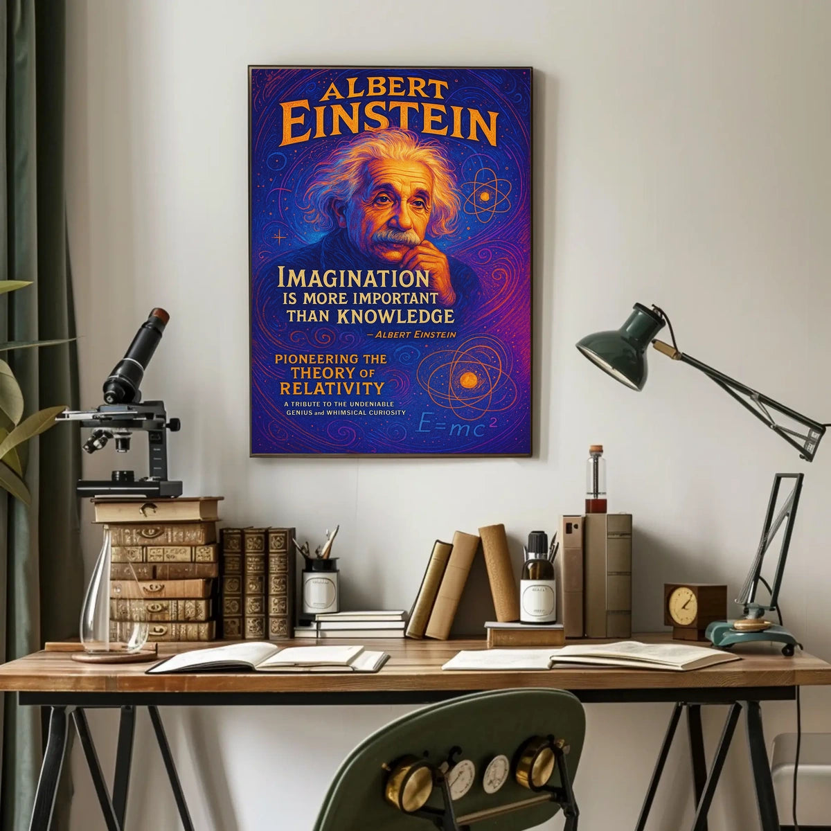Albert Einstein Imagination and Relativity Poster