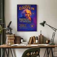 Albert Einstein Imagination and Relativity Poster