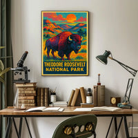 Roosevelt National Park Vintage Travel Collector Poster