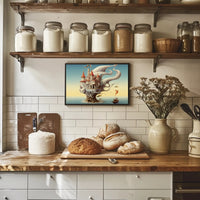 Surreal Castle Head Dreamscape - Fantasy or Mythology Poster