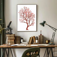 Vintage Coastal Palm Trees Art Poster