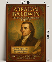 Abraham Baldwin Visionary Vintage Historical or Presidential Poster