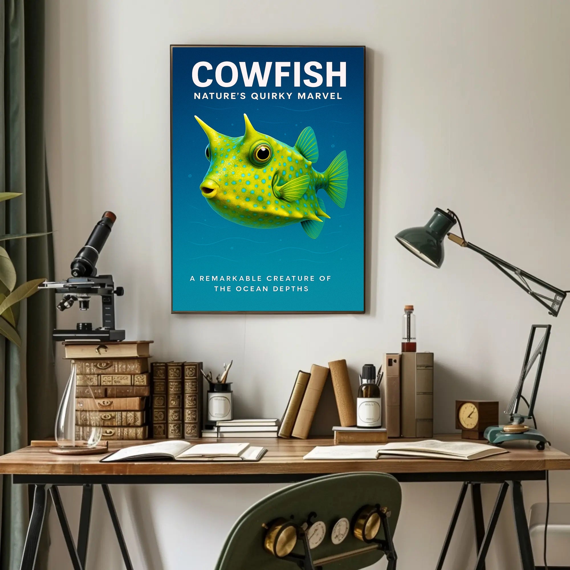 Cowfish Nature’s Quirky Marvel Poster PosterGoat