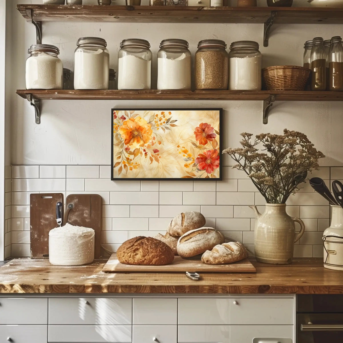 Autumn Floral Elegance Poster