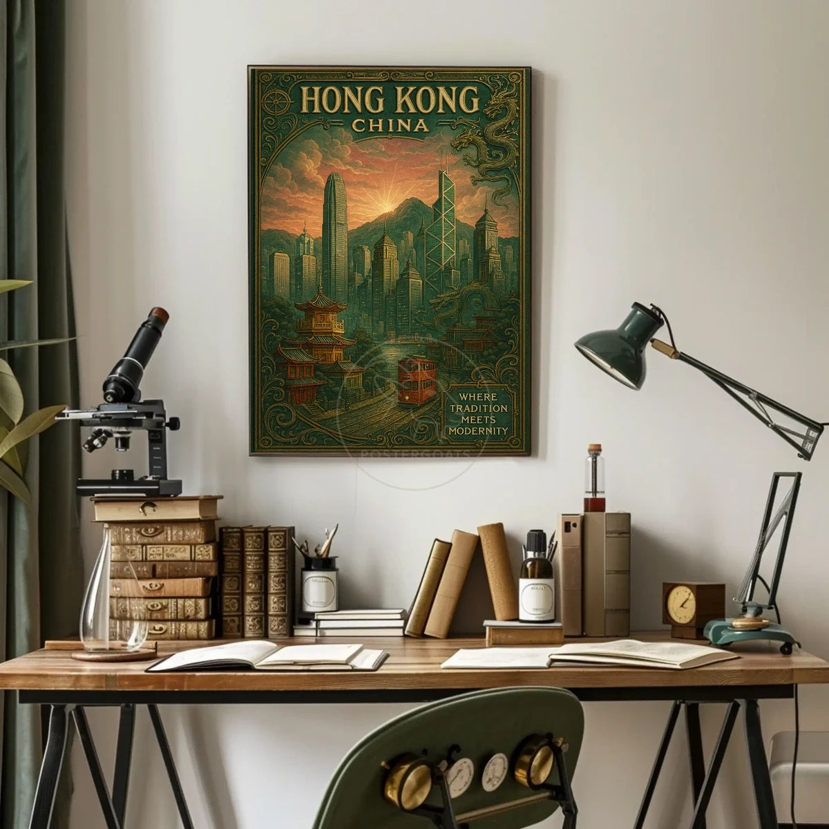 Hong Kong's Charming Blend Urban or Cityscape Poster