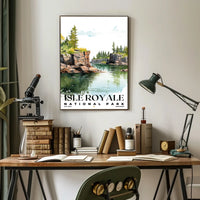 Isle Royale Watercolor Wall Art Poster