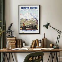 Shasta Route Travel Poster PosterGoat