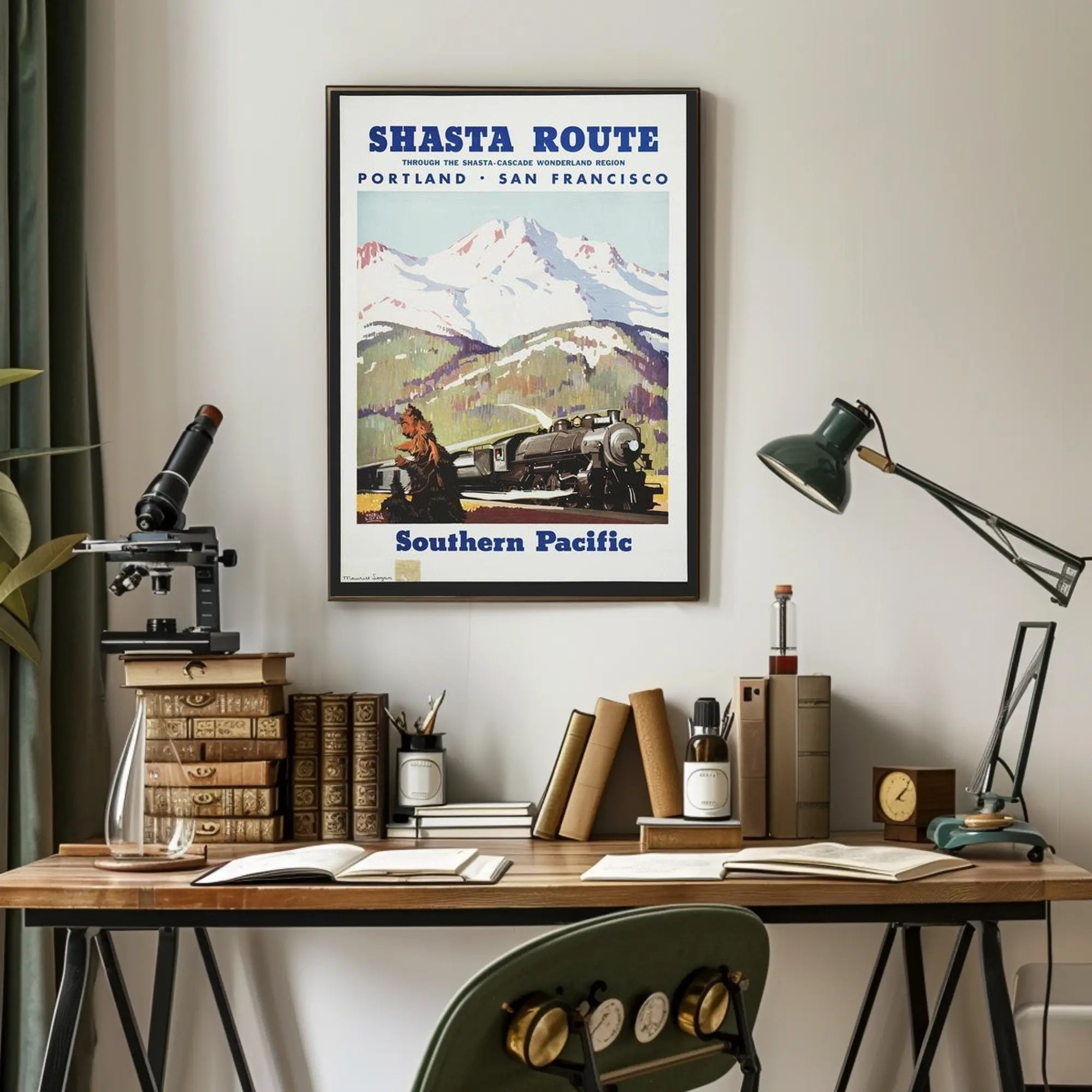 Shasta Route Travel Poster PosterGoat