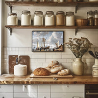 Maritime Adventure in a Bustling Historical Harbor Poster