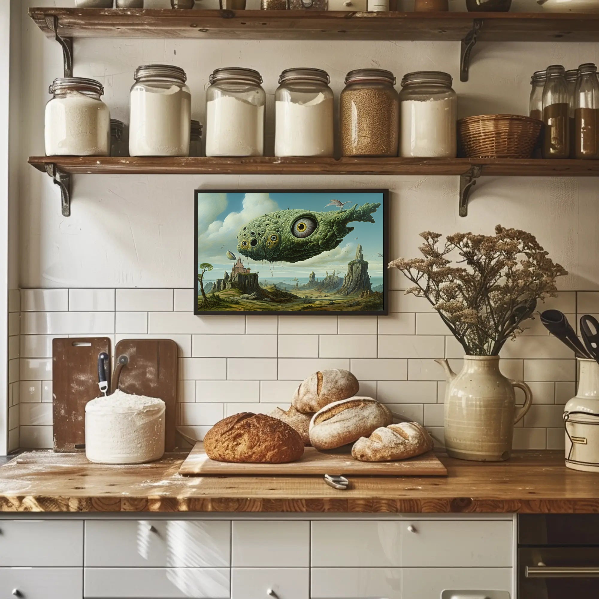 Surreal Whale Dreamscape Fantastical Poster