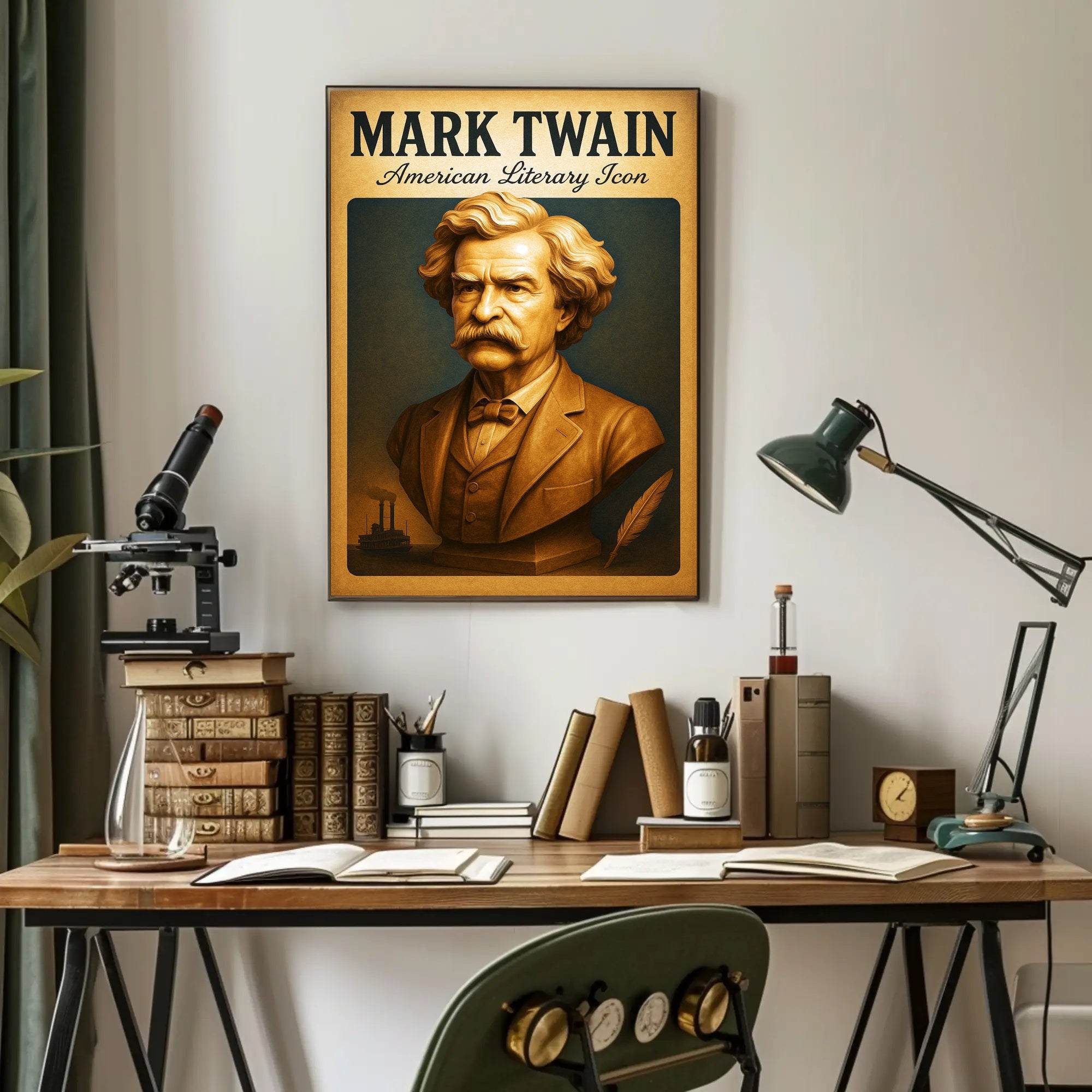 Mark Twain American Literary Icon Poster PosterGoat