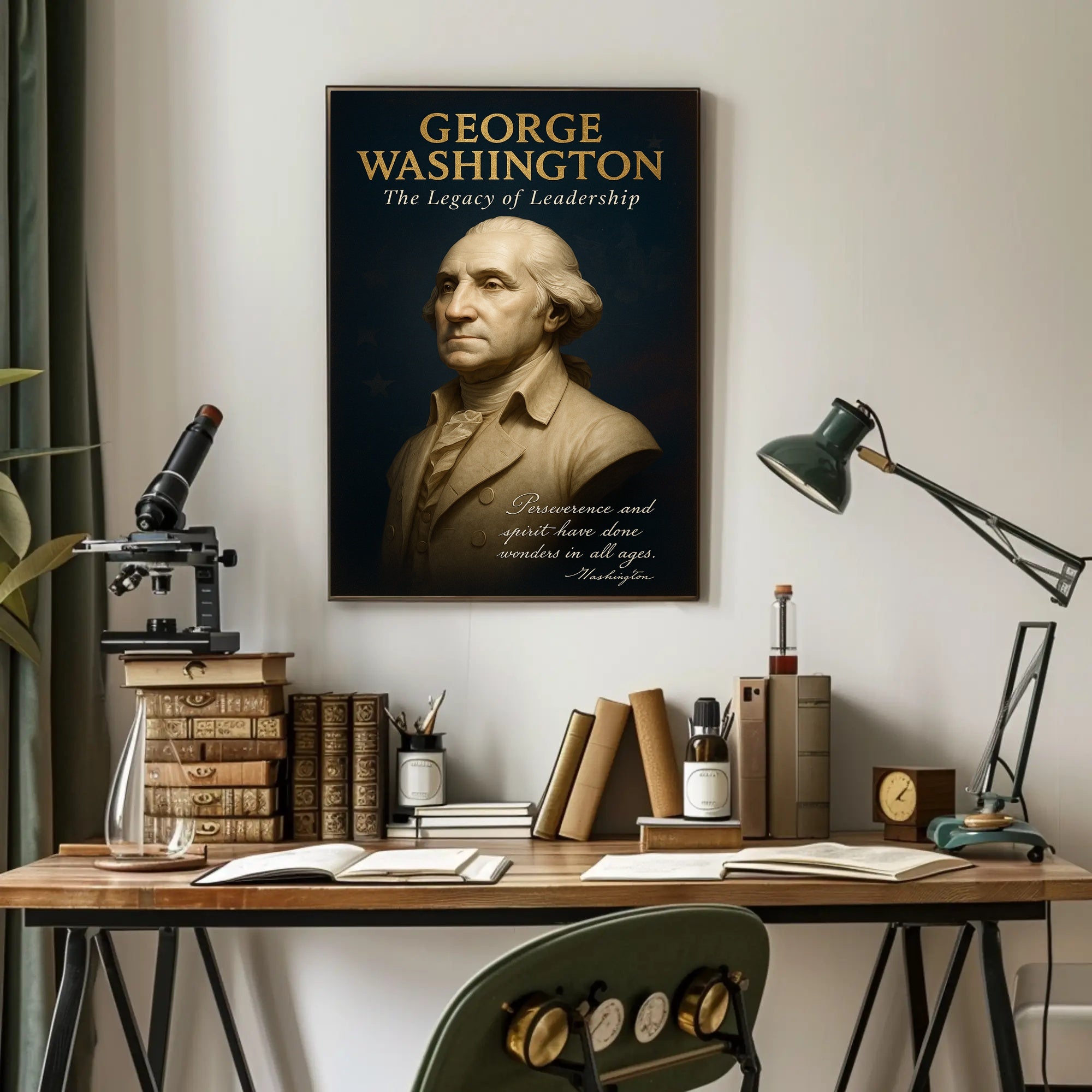 George Washington Legacy Leadership Poster PosterGoat