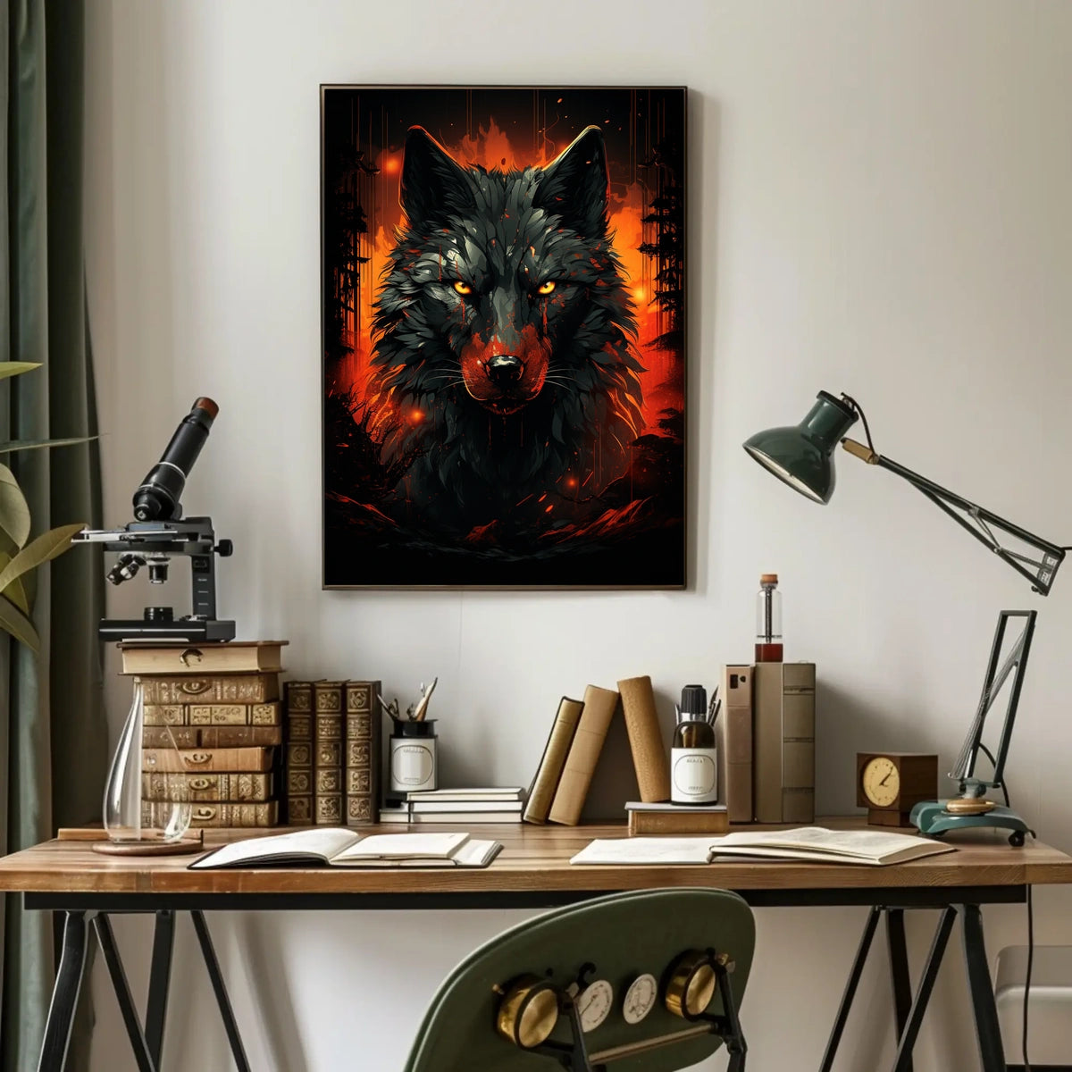 The Fiery Wolf Poster