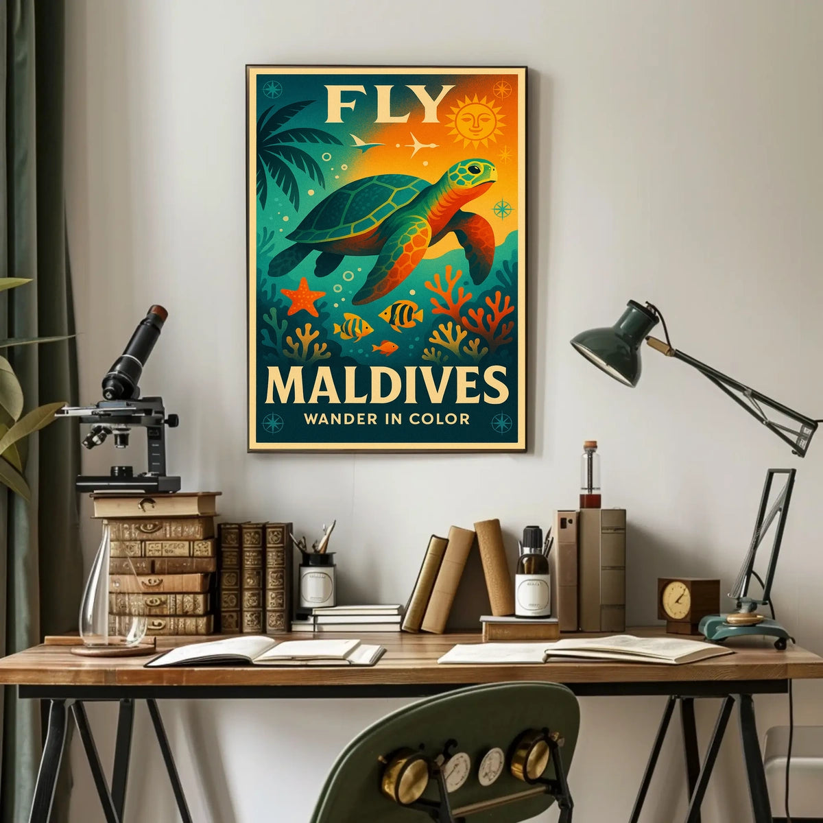 Fly to the Maldives Poster