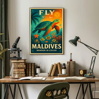 Fly to the Maldives Poster