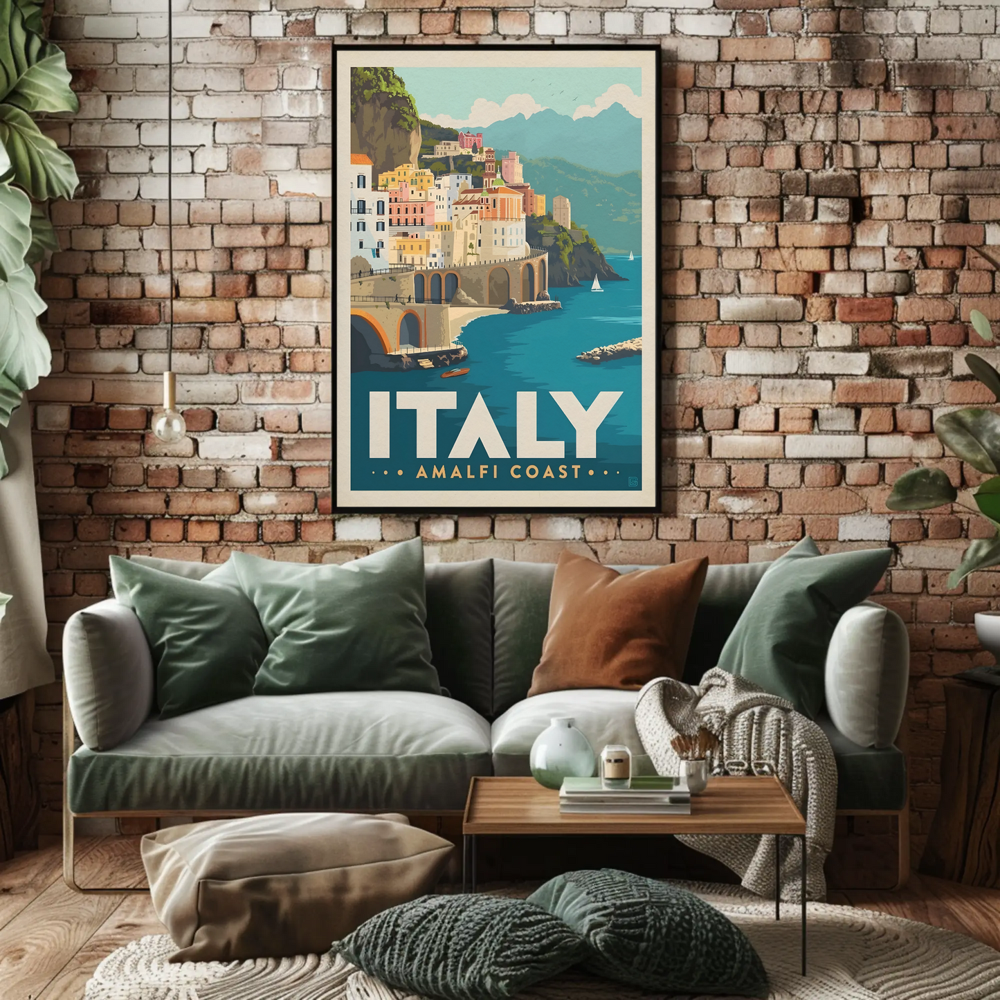 Vintage Poster Italy Amalfi Coast
